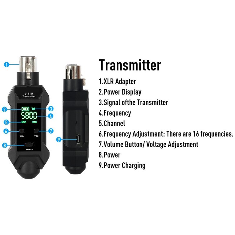 |PORTABLE| J-11U Wireless In-E - In Ear Monitors For Singers 评论和价格