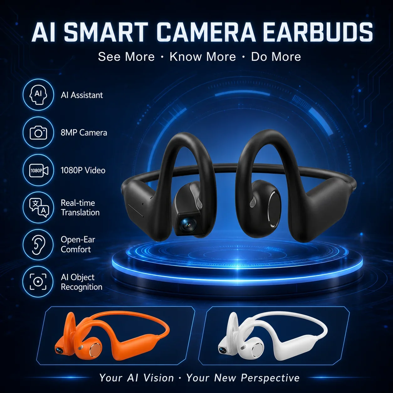 AI Smart Camera Bluetooth Tran - Headphones 评论和价格
