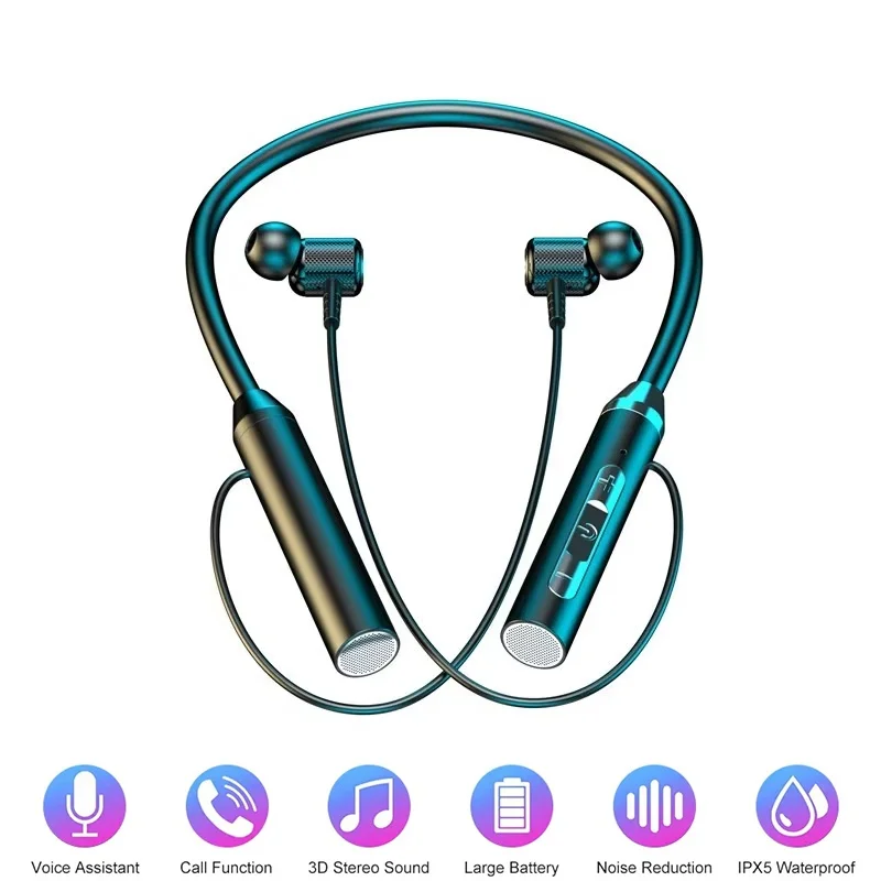 9D Bluetooth Earphones Wireles - Magnetic Neckband Sports Earphones 评论和价格