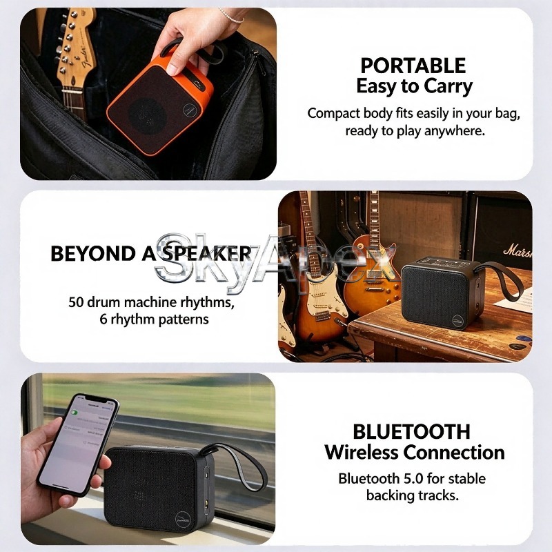 Portable Mini Guitar Speaker O - Speakers 评论和价格
