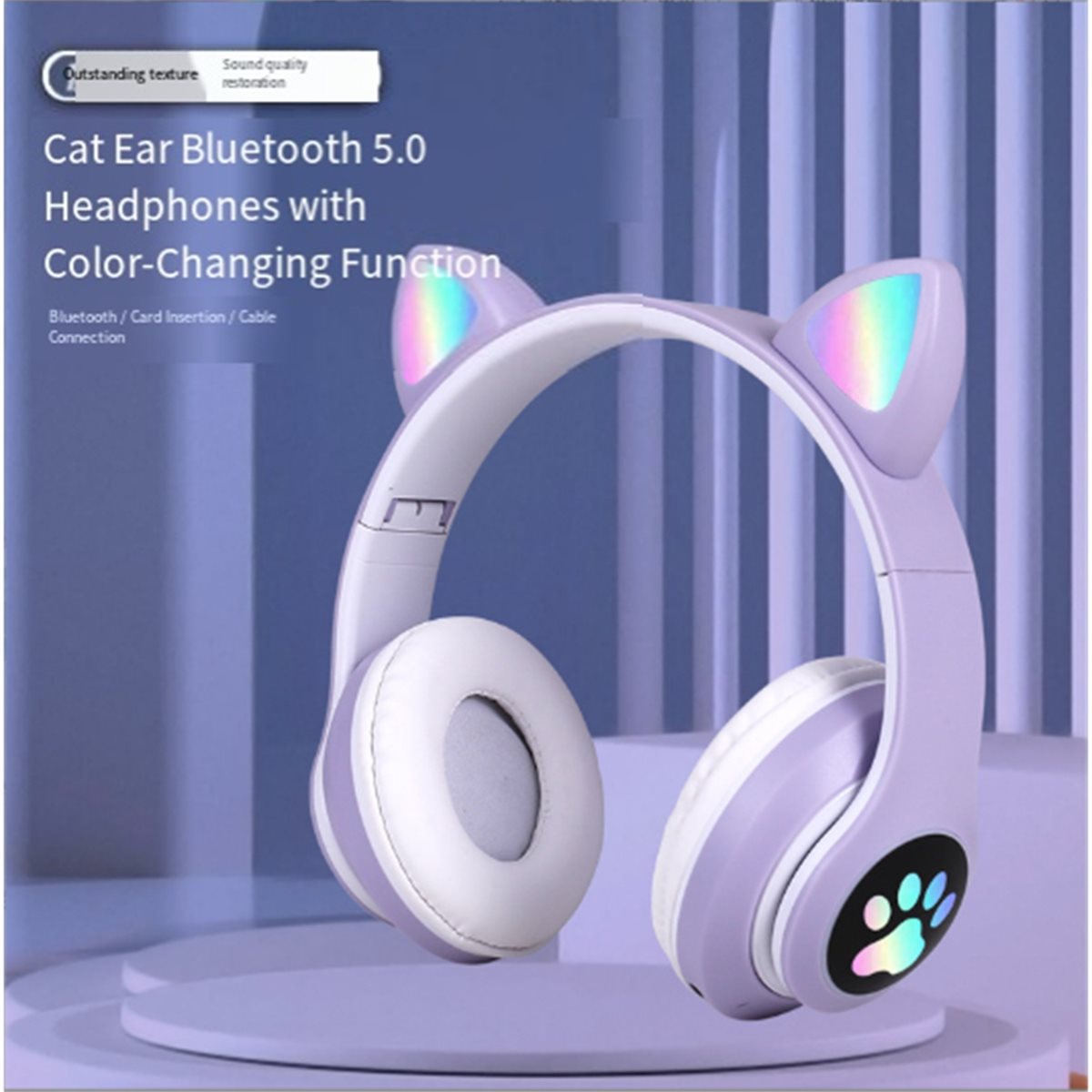 DT[Set of ]D1585-Cute Cat Ear  - Cat Ear Bluetooth Headset Led 评论和价格