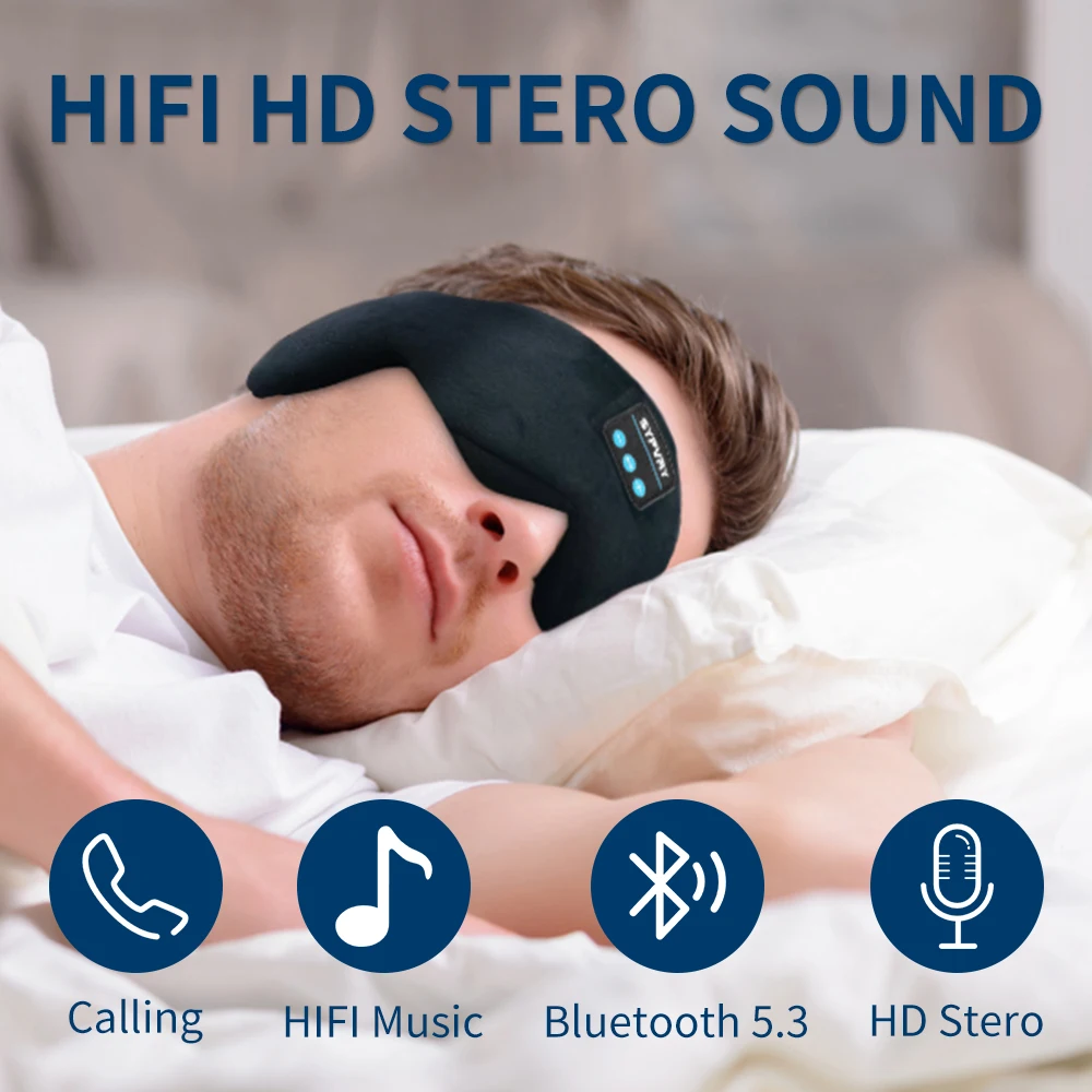 Bluetooth Eye Mask with Headph - Sleep Mask Headphones Bluetooth 评论和价格